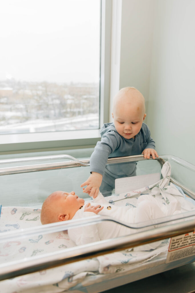 This Fresh 48 session at Intermountain Medical Center is precious. Miracle Irish twins meeting for the first time and a story of successful IVF and surrogacy.